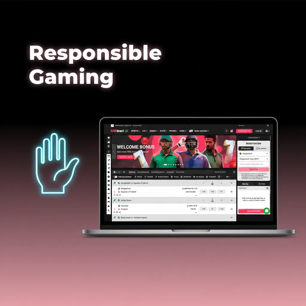 Responsible Gaming banner: set limits, take breaks, avoid chasing losses, 18+ only, use tools, get support.