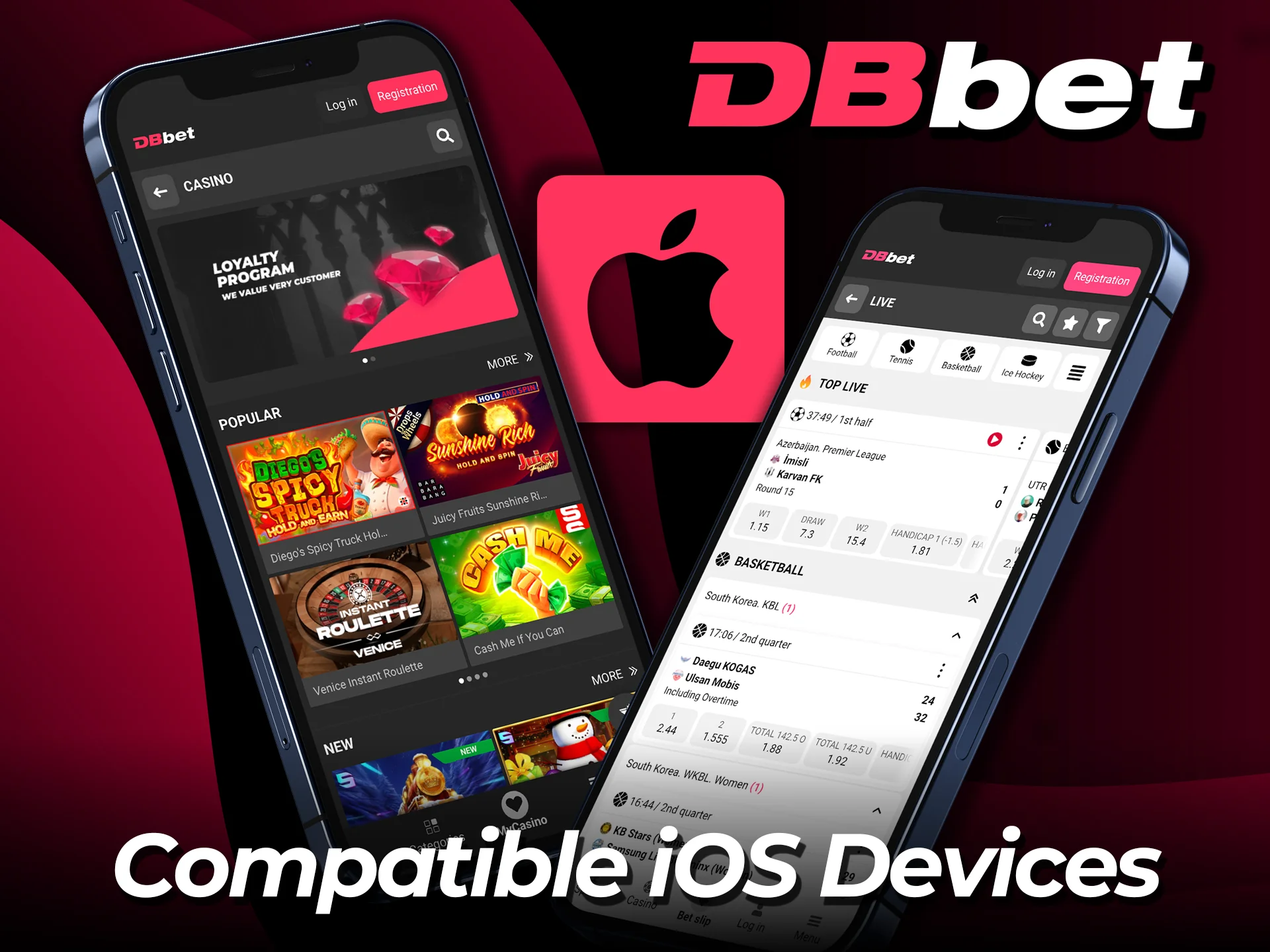 Check compatible iOS devices for the DBbet app and play today.