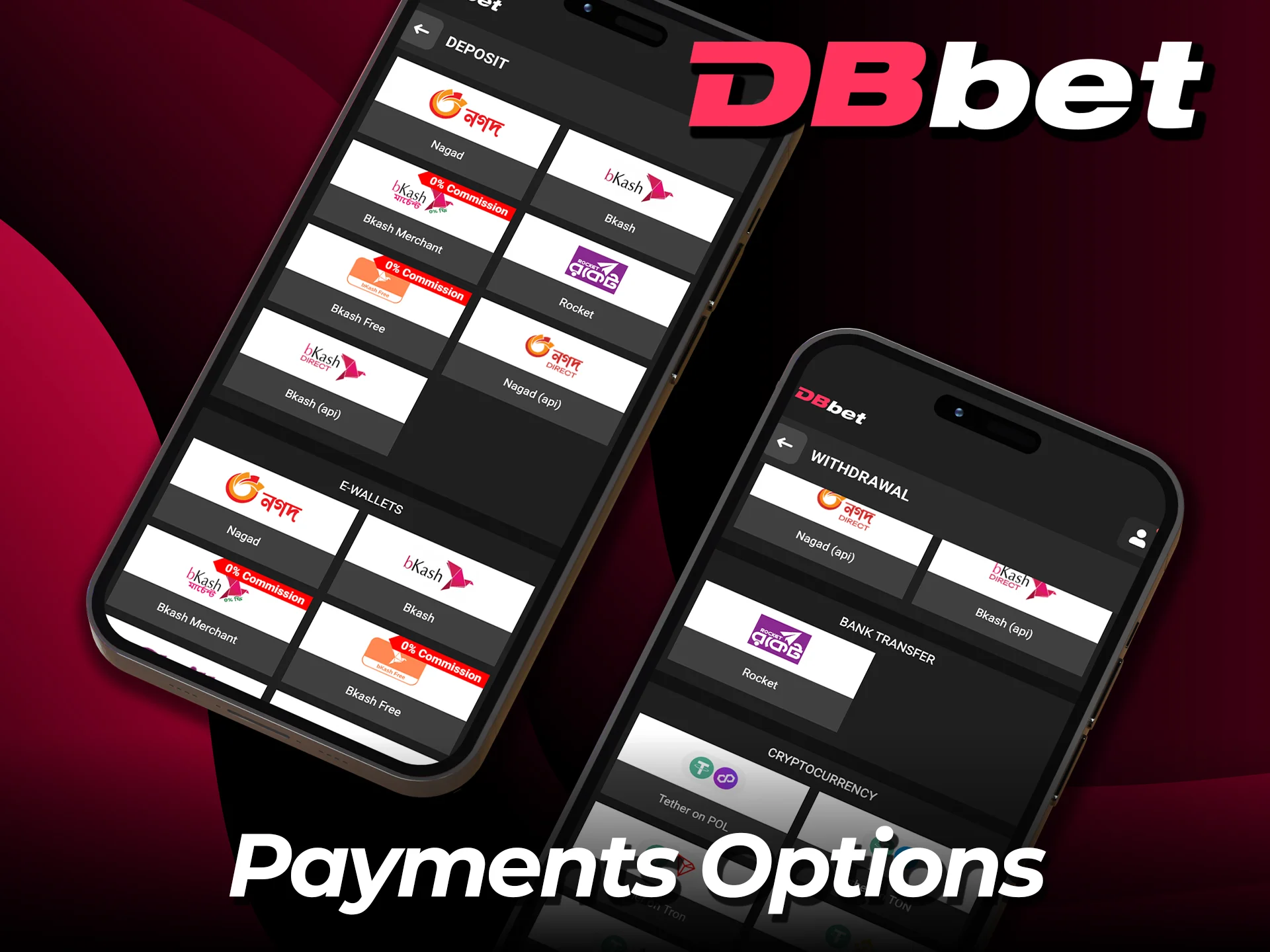 Explore flexible payment options in the DBbet app and manage your funds easily.