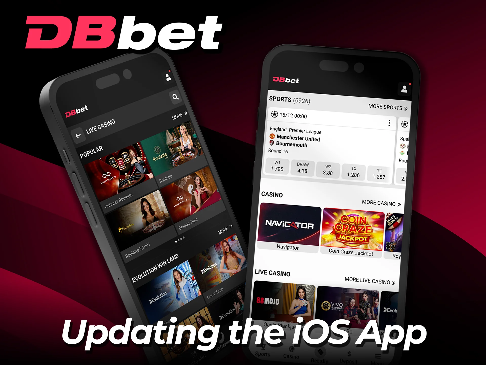 Refresh your DBbet app on iPhone and enjoy better performance.