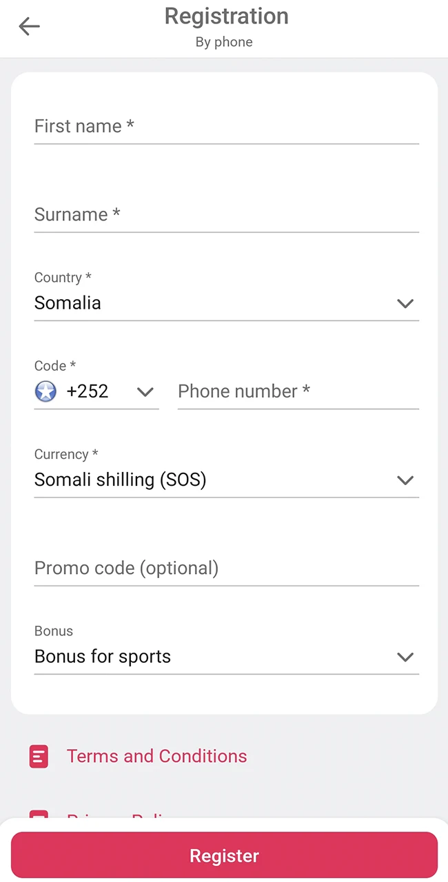 Create your account on the official DBbet website.