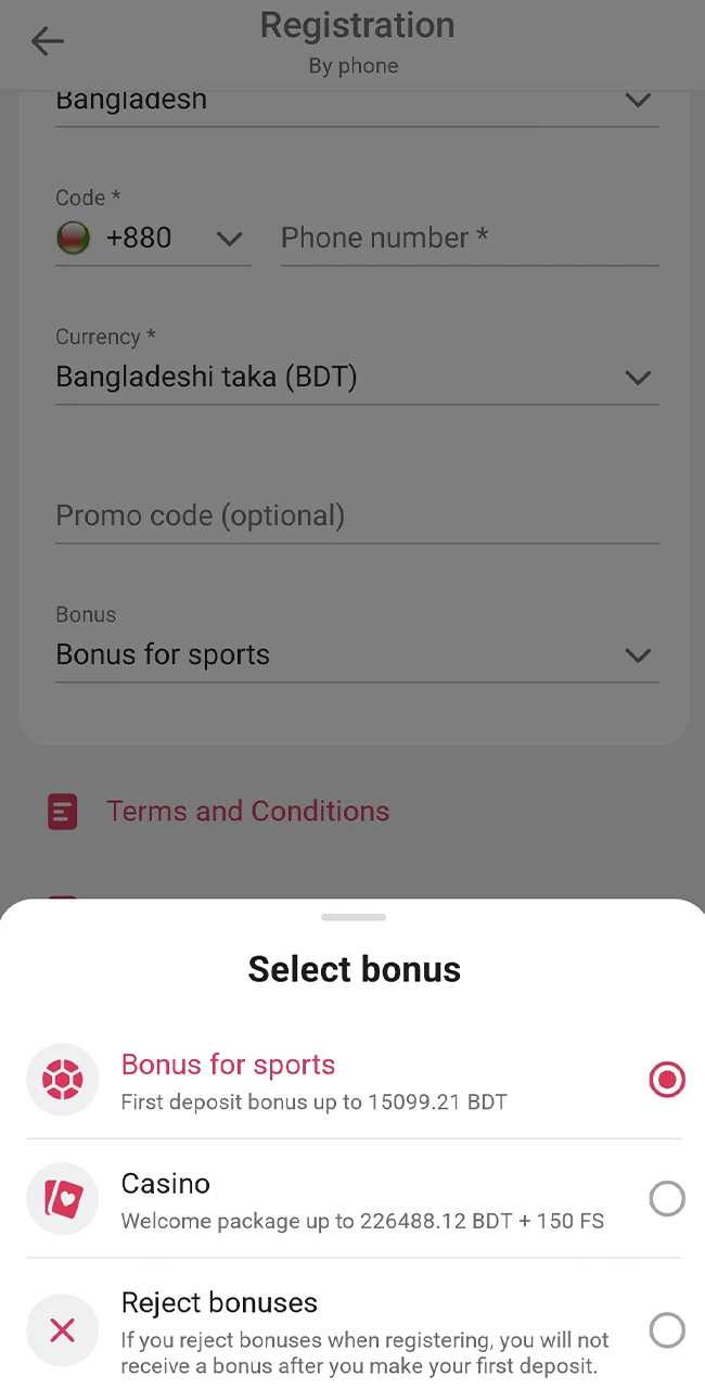 Choose your preferred reward at DBbet.