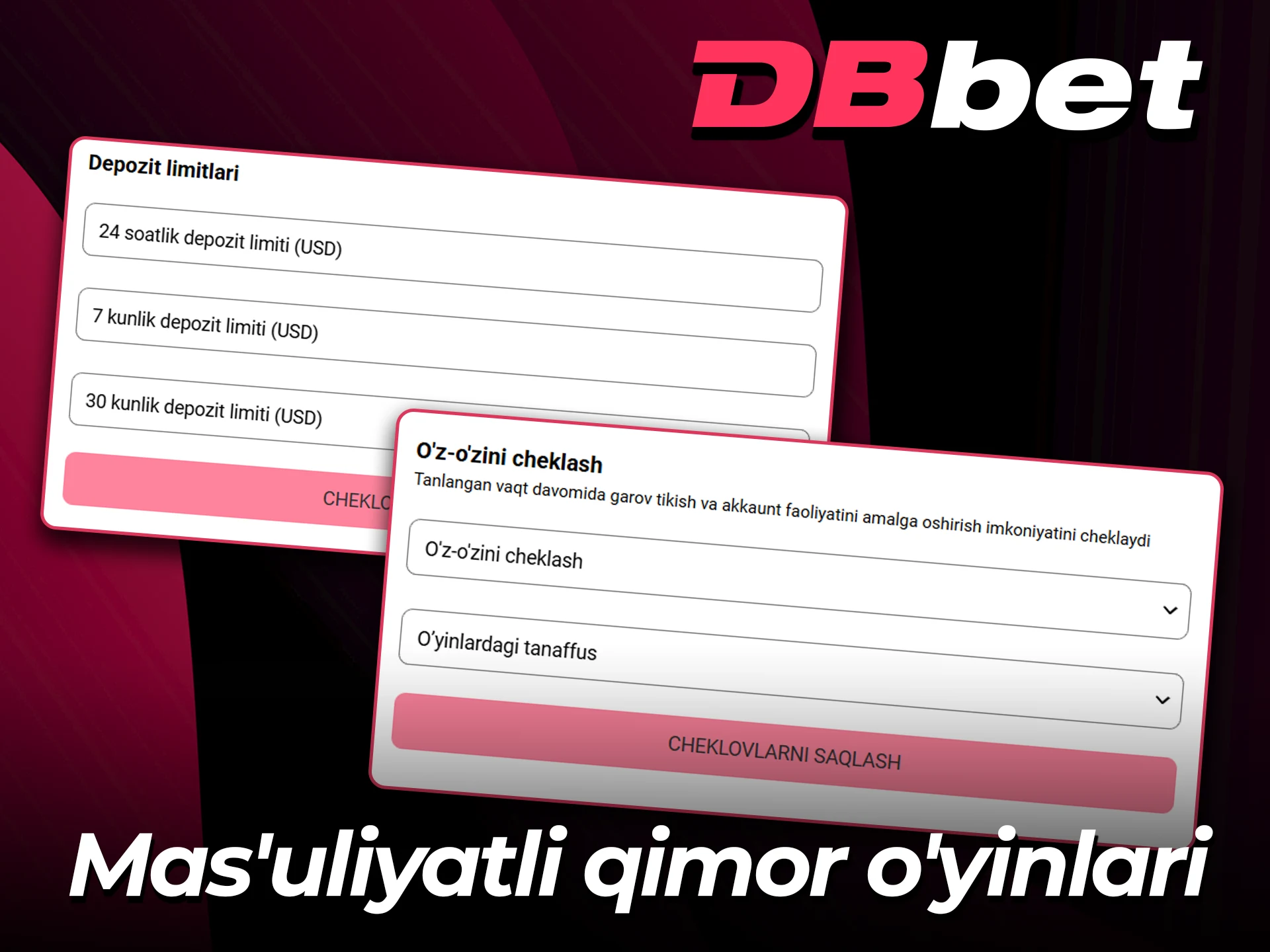DBbet veb-saytida mas'uliyatli o'yin qoidalarini tekshiring.