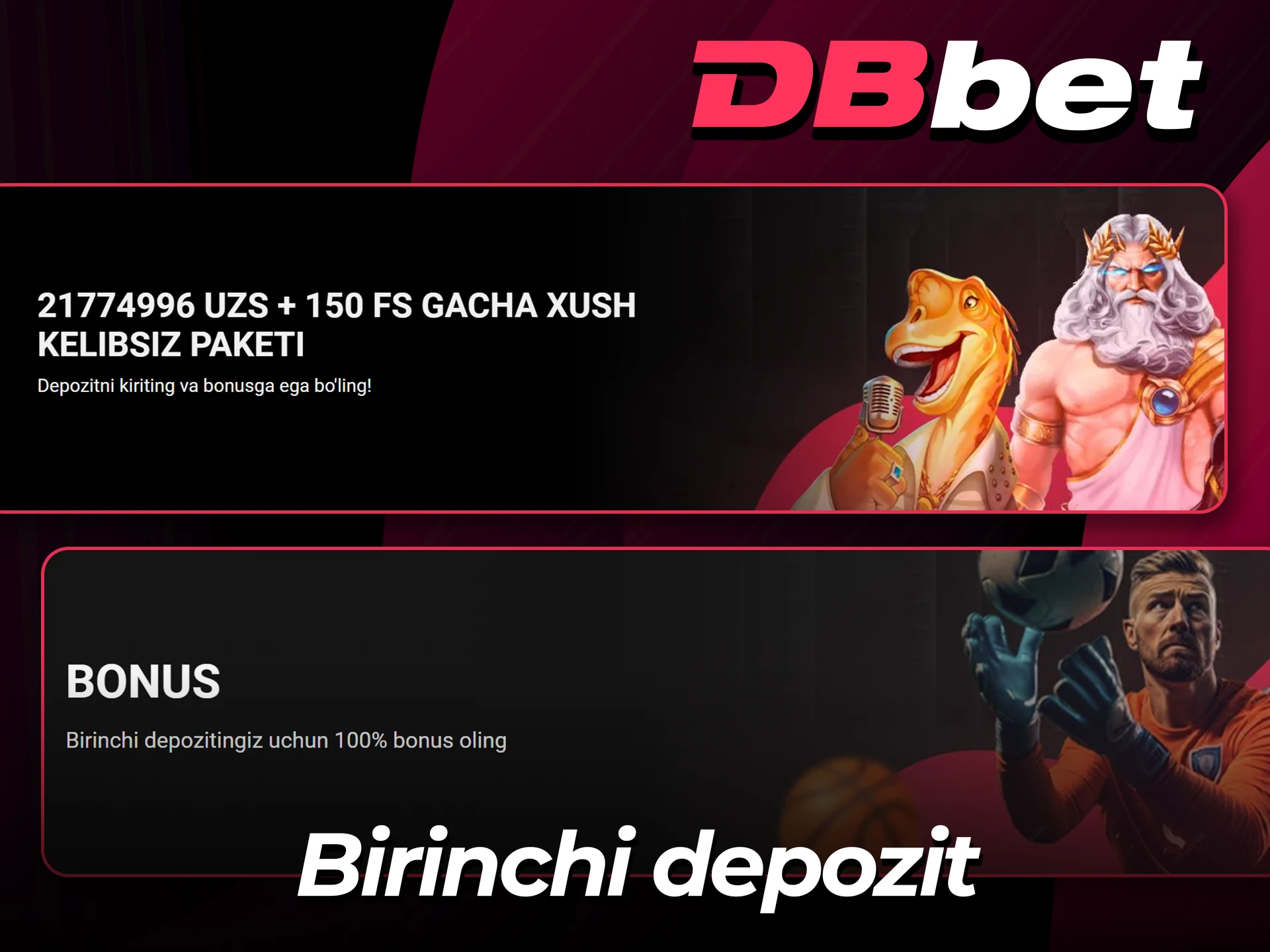 Boshlang'ich bonusingizni DBbet rasmiy veb-saytida oling.