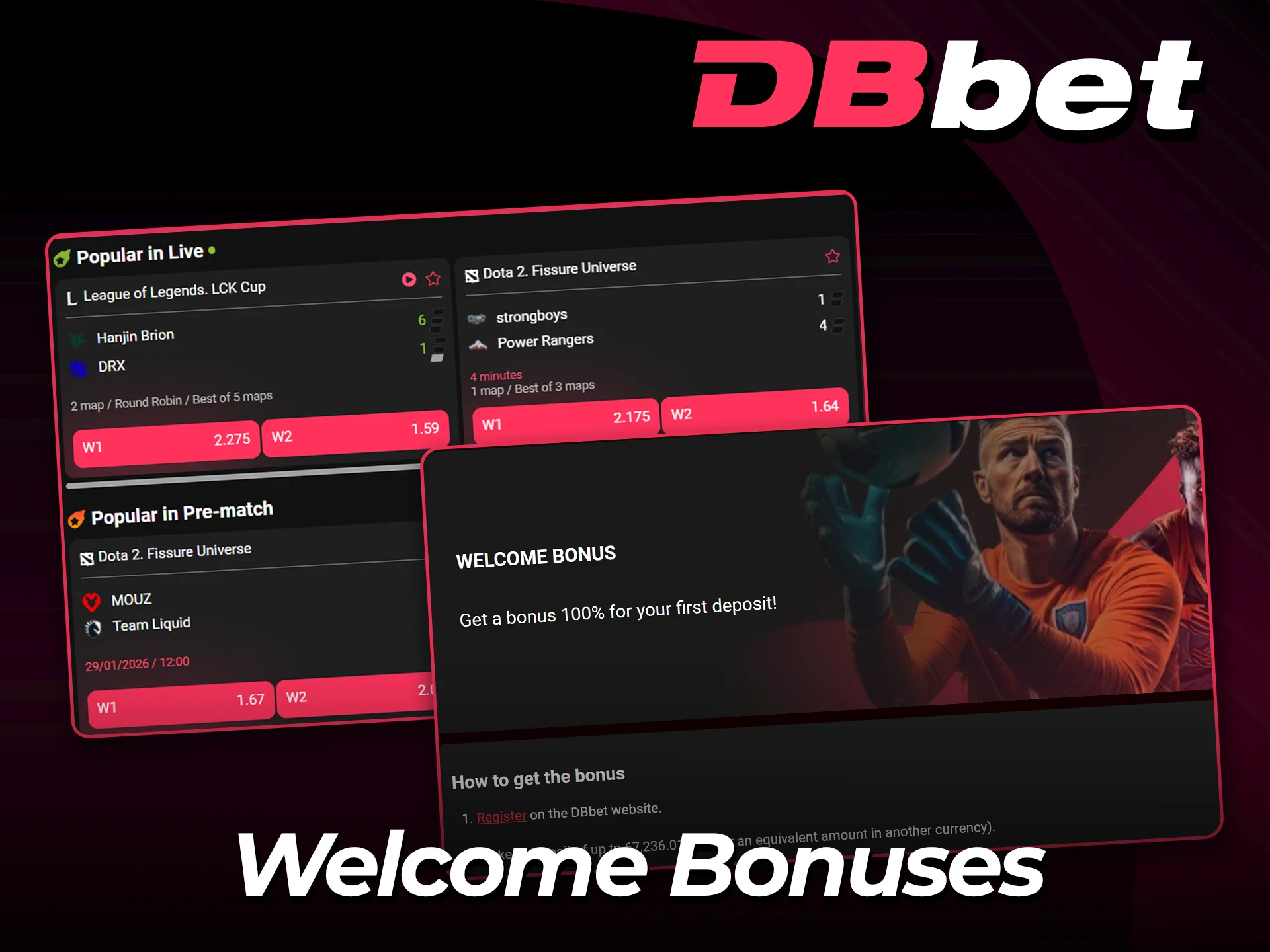 Claim your e-sports signup bonus at DBbet.