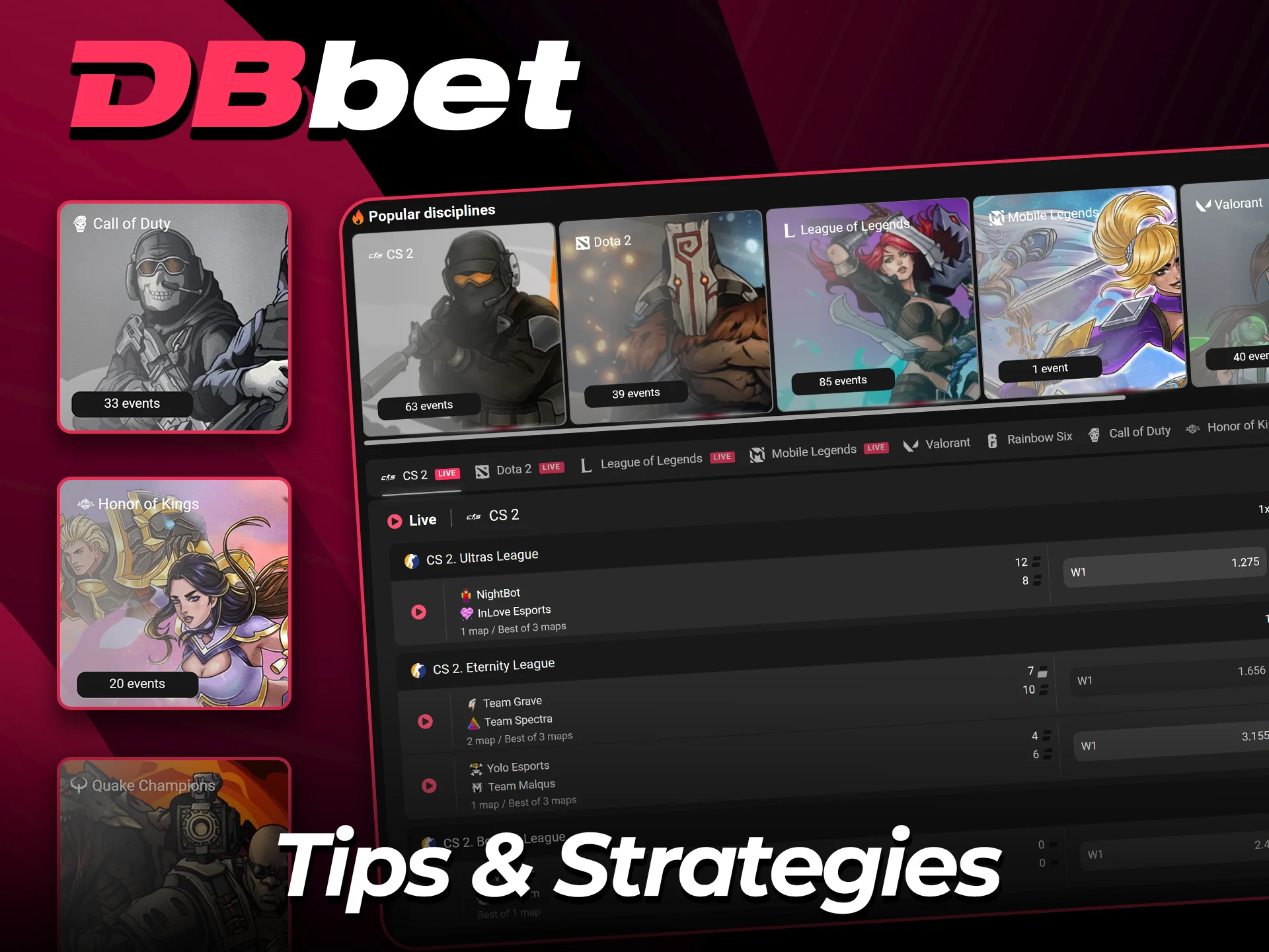Read e-sports winning strategies on the official DBbet website.