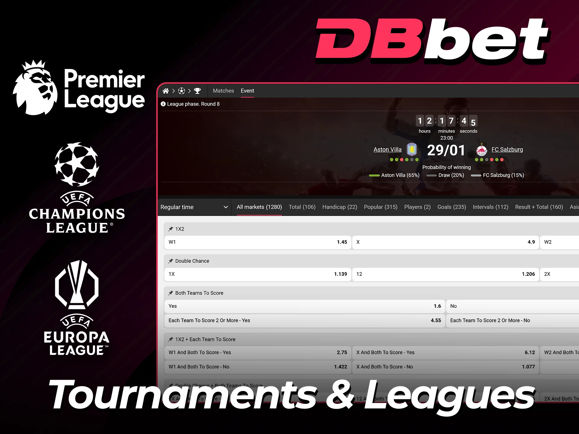 Bet on BPL and global football leagues.