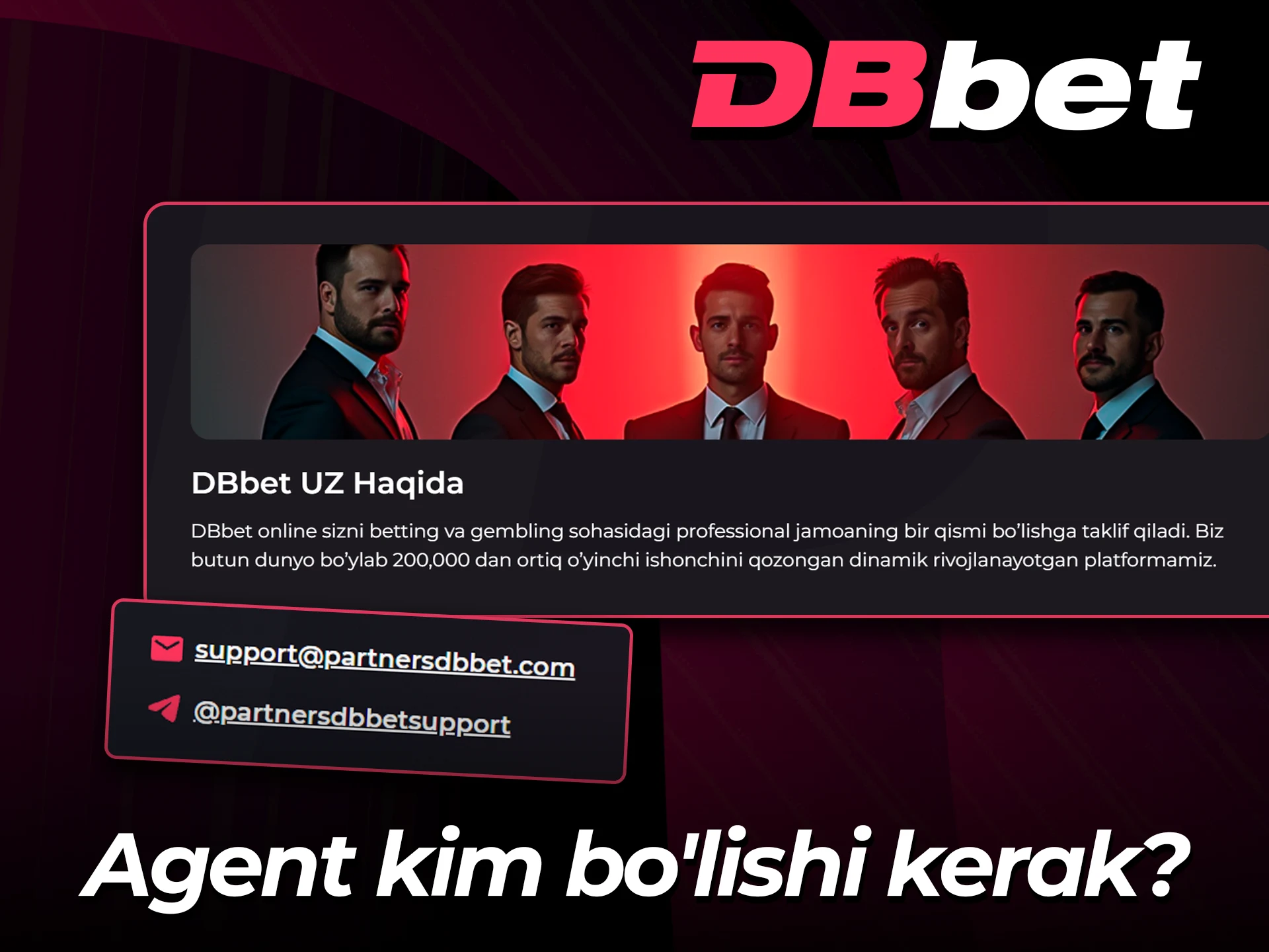 DBBet hamkoriga aylanish talablarini rasmiy saytda ko'ring.