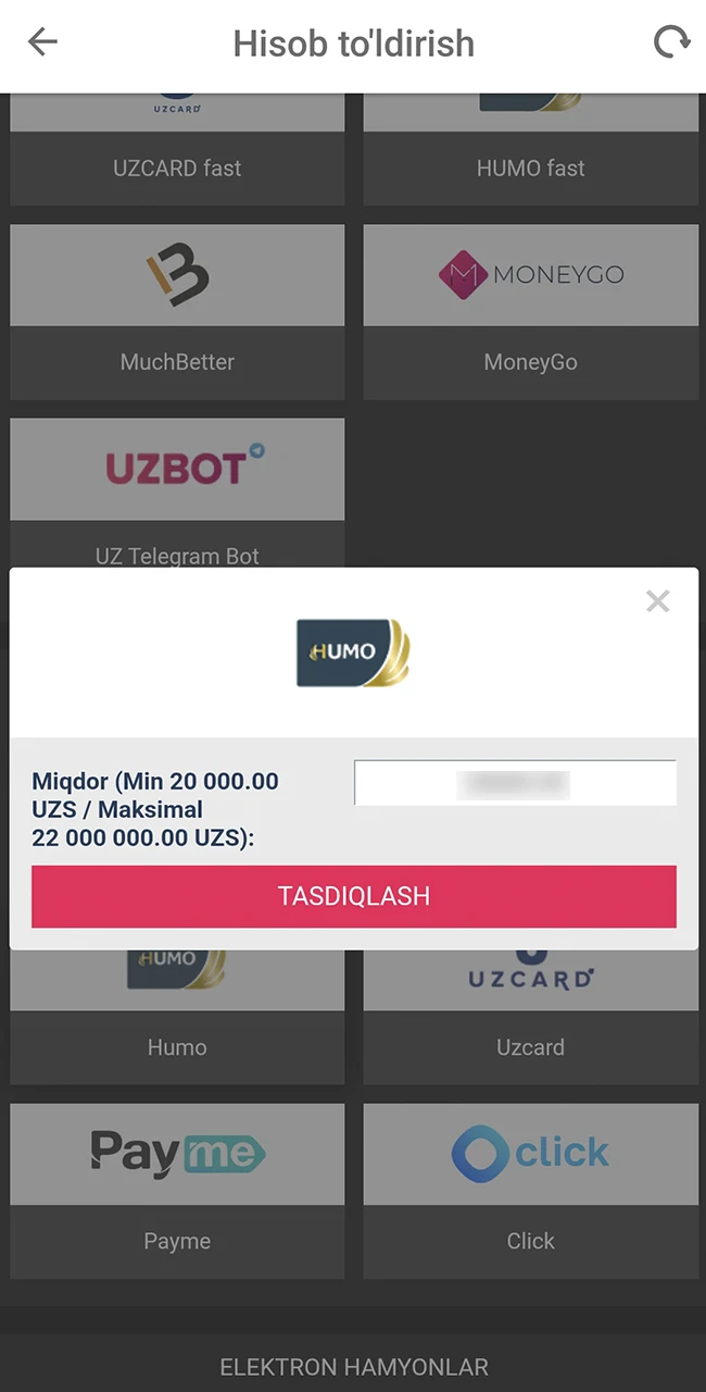 DBBet jonli kazino balansingizni to‘ldiring.