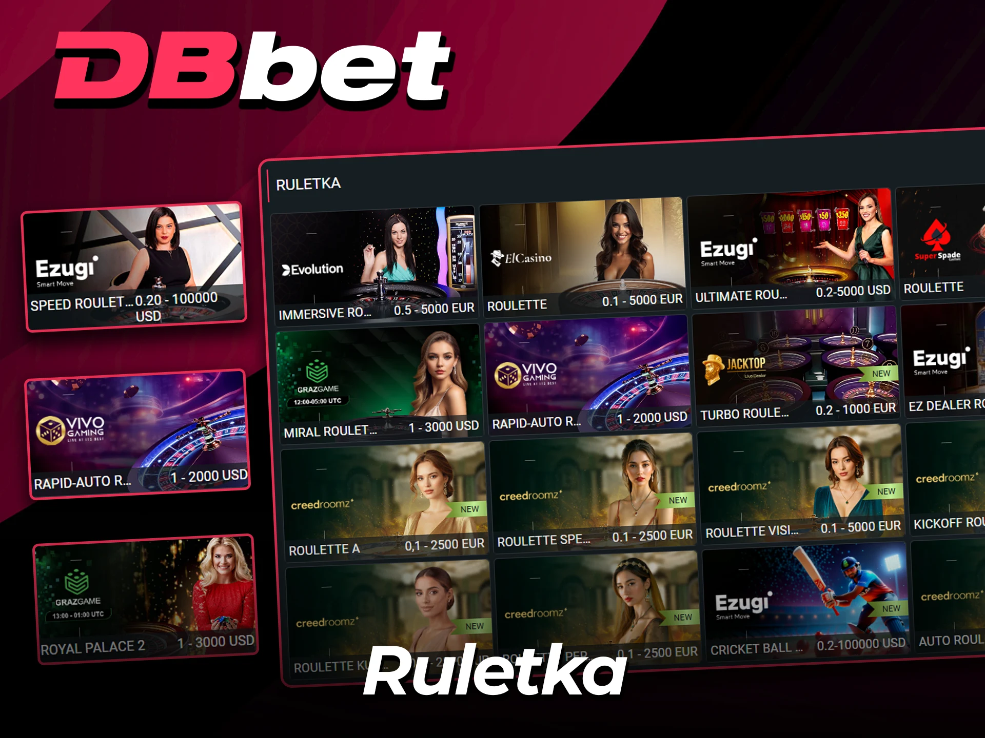 Rasmiy DBBet veb-saytida ruletka o'ynang.