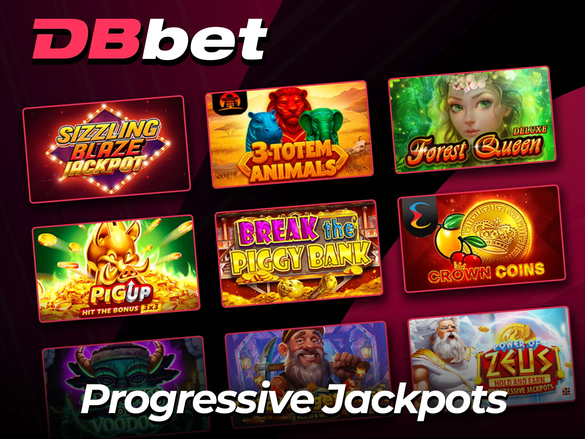 Win massive progressive jackpots on the official DBBet website.
