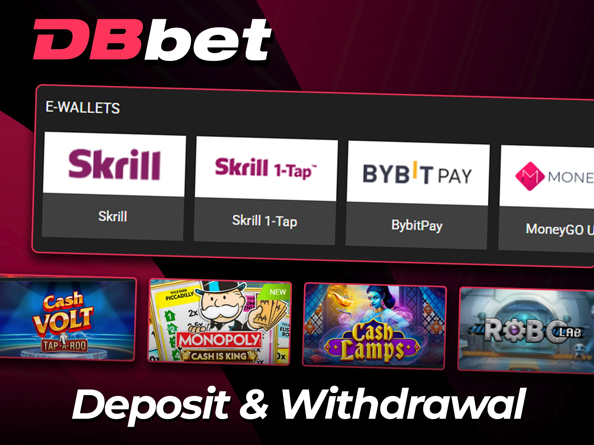 Check secure payment methods at DBBet.