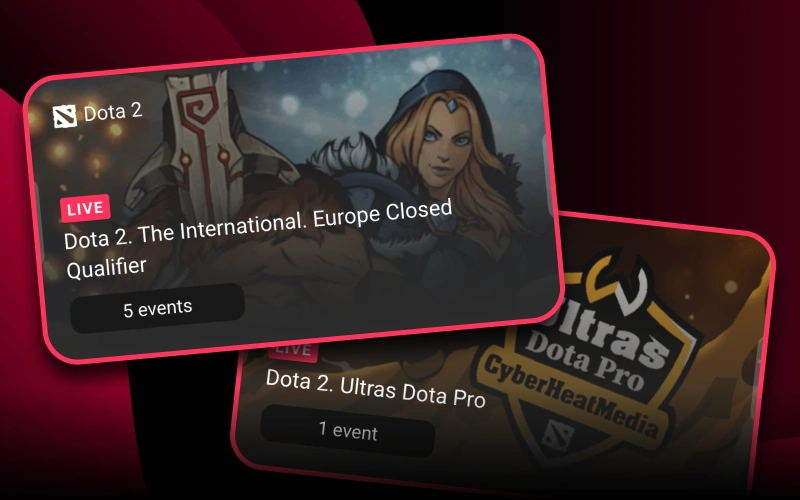 DBbet offers you Dota 2 tournaments to bet.